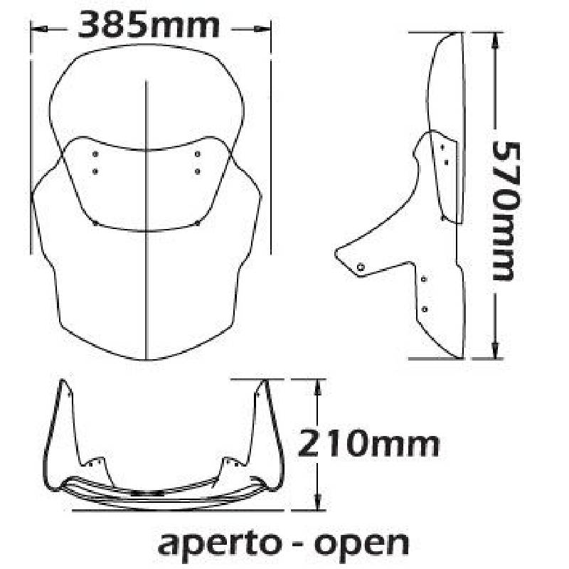 Parabrisas ahumado ajustable y parte superior transparente parabrisas BMW f650cs scarver 02-04